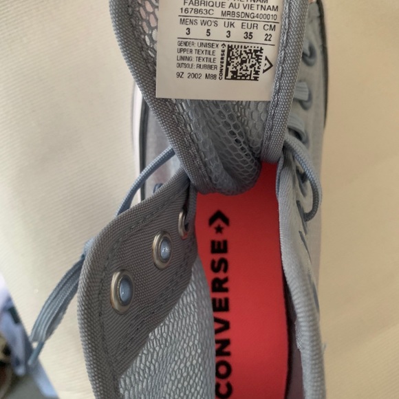 Converse Chuck Taylor High Top Sneakers Unisex.Mesh material.Size Woman 5 Men 3 - Picture 10 of 11